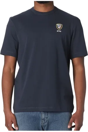 Blauer Heren, Tops, Blauw, Maat: M Katoen