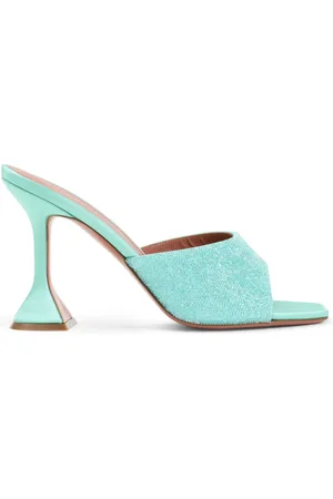Amina Muaddi Dames, Schoenen, Groen, Maat: 36 EU Satijn