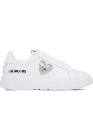 Moschino Dames, Schoenen, Wit, Maat: 40 EU Leer