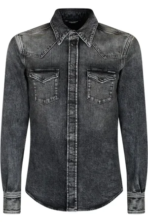 Dolce & Gabbana Heren, Overhemden, Grijs, Maat: M Denim