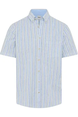Brax Heren, Overhemden, Blauw, Maat: 3XL