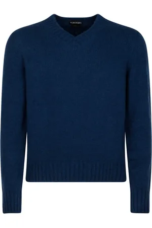 Tom Ford Heren, Truien, Blauw, Maat: S Kasjmier