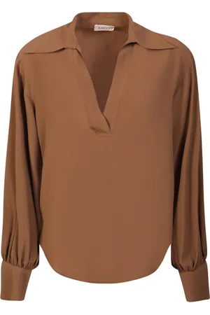 BLANCA Dames, Blouses & Shirts, Bruin, Maat: XS Zijde