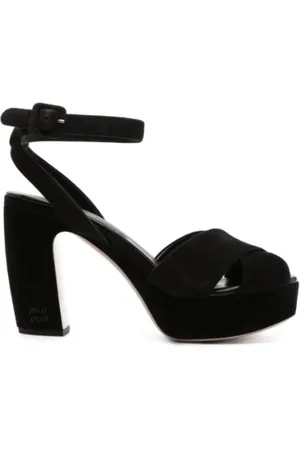 Miu Miu Dames, Schoenen, Zwart, Maat: 37 EU Suède