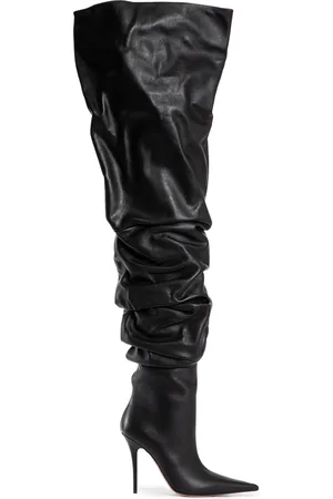 Amina Muaddi Dames, Schoenen, Zwart, Maat: 37 EU Leer