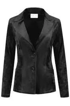 Helena hart Dames, Jassen, Zwart, Maat: S Velours