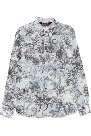 Roberto Cavalli Heren, Overhemden, Blauw, Maat: XL