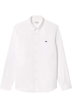 Lacoste Heren, Overhemden, Wit, Maat: 4XL Katoen