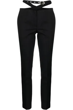 The Attico Dames, Broeken, Zwart, Maat: XS Wol