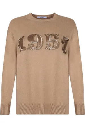 Max Mara Dames, Truien, Bruin, Maat: M Wol