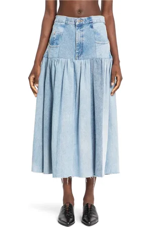 E.L.V. Denim Dames, Rokken, Blauw, Maat: L Denim