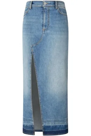 Pinko Dames, Rokken, Blauw, Maat: XS Denim