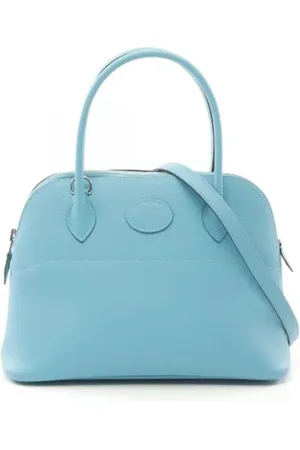 Hermès Dames, Pre-owned, Blauw, Maat: ONE Size Leer