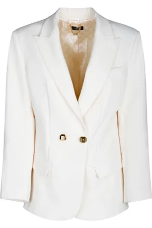 Elisabetta Franchi Dames, Jassen, Wit, Maat: XS Satijn