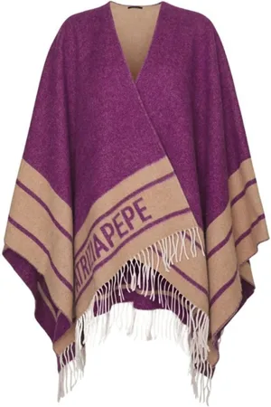 Patrizia Pepe Dames, Jassen, Paars, Maat: ONE Size Wol