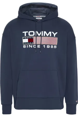 Tommy Hilfiger Heren, Sweatshirts & Hoodies, Blauw, Maat: XL Katoen