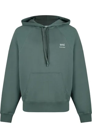 Ami Heren, Sweatshirts & Hoodies, Groen, Maat: XL Katoen