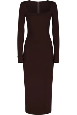 Dolce & Gabbana Dames, Jurken, Bruin, Maat: S Jersey