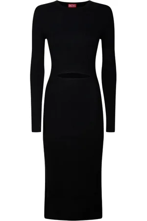 Diesel Dames, Jurken, Zwart, Maat: S Wol