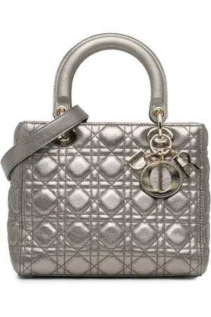 Dior Dames, Pre-owned, Grijs, Maat: ONE Size Leer