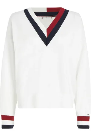 Tommy Hilfiger Dames, Truien, Wit, Maat: XL