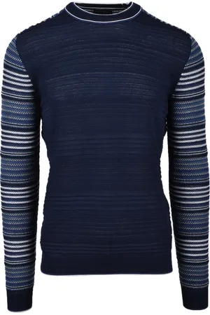 BALLANTYNE Heren, Truien, Blauw, Maat: XL Katoen