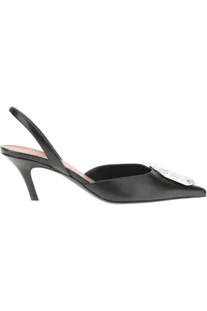 Amina Muaddi Dames, Schoenen, Zwart, Maat: 40 EU