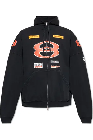 Balenciaga Heren, Sweatshirts & Hoodies, Zwart, Maat: S Katoen