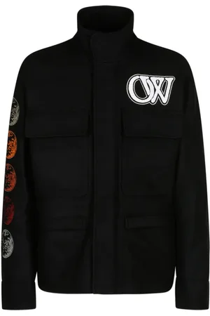 OFF-WHITE Heren, Jassen, Zwart, Maat: L Wol