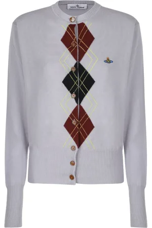 Vivienne Westwood Dames, Truien, Grijs, Maat: S Katoen
