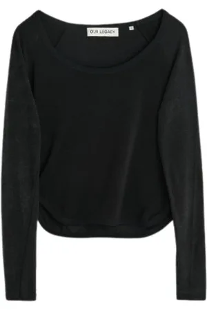 OUR LEGACY Dames, Tops, Zwart, Maat: M Katoen