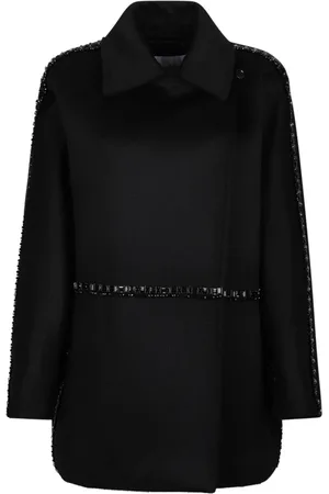 Max Mara Dames, Mantels, Zwart, Maat: M Taf