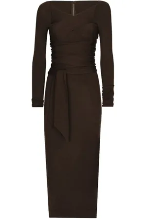 Dolce & Gabbana Dames, Jurken, Bruin, Maat: S