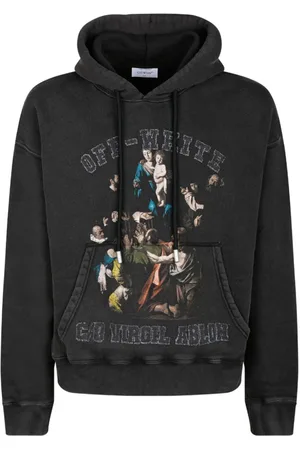 OFF-WHITE Heren, Sweatshirts & Hoodies, Zwart, Maat: M Katoen