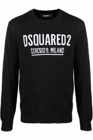 Dsquared2 Heren, Sweatshirts & Hoodies, Zwart, Maat: S Wol