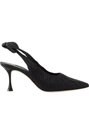 Manolo Blahnik Dames, Schoenen, Zwart, Maat: 39 EU Linnen