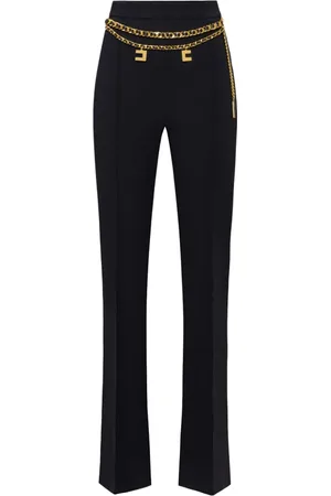 Elisabetta Franchi Dames, Broeken, Zwart, Maat: M