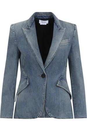 Alexander McQueen Dames, Jassen, Blauw, Maat: S Katoen