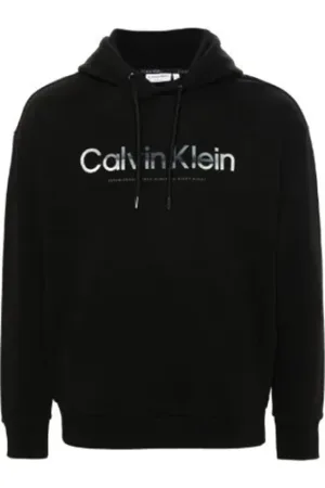 Calvin Klein Heren, Sweatshirts & Hoodies, Zwart, Maat: M Katoen