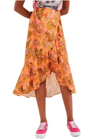 Desigual Dames, Rokken, Veelkleurig, Maat: L Linnen