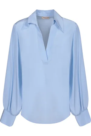 BLANCA Dames, Blouses & Shirts, Blauw, Maat: XL Zijde