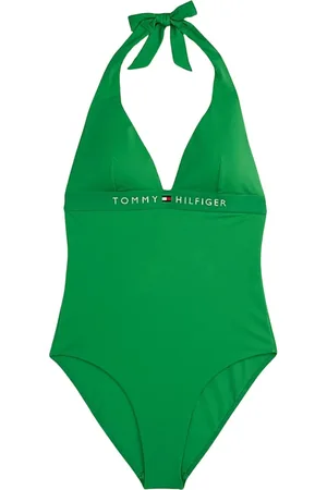 Tommy Hilfiger Dames, Badkleding, Groen, Maat: L Nylon