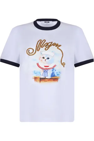 Msgm Dames, Tops, Wit, Maat: L Katoen