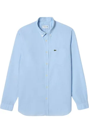 Lacoste Heren, Overhemden, Blauw, Maat: 6XL Katoen