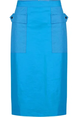 Iceberg Dames, Rokken, Blauw, Maat: L Linnen