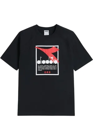Diadora Heren, Tops, Zwart, Maat: XL Katoen