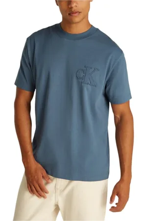 Calvin Klein Heren, Tops, Blauw, Maat: XL Katoen
