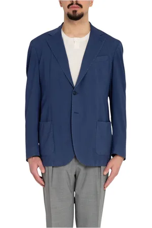 Biagio Santaniello Heren, Jassen, Blauw, Maat: L Wol