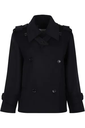 Max Mara Dames, Mantels, Blauw, Maat: 3XS Wol