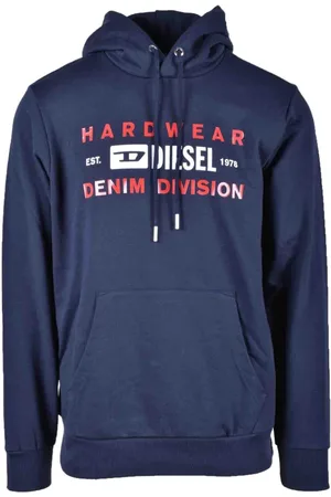 Diesel Heren, Sweatshirts & Hoodies, Blauw, Maat: M Katoen